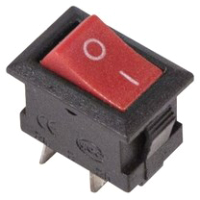 Выключатель клавишный Rexant ON-OFF Micro 36-2011 (красный) - 