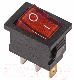 Выключатель клавишный Rexant ON-OFF Mini 36-2150 (красный)