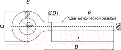 Винт ЕКТ С кольцом и метрической резьбой 10x160 / CV011352 (25шт)