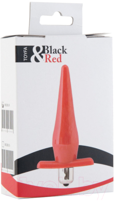 Вибропробка ToyFa Black&Red TPR (красный)