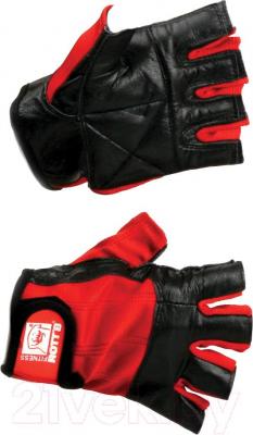 Перчатки для пауэрлифтинга Rotts 354-09531 (S, черно-красные) - общий вид