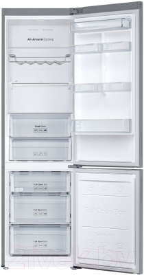 Холодильник с морозильником Samsung RB37J5240SS/WT - внутренний вид