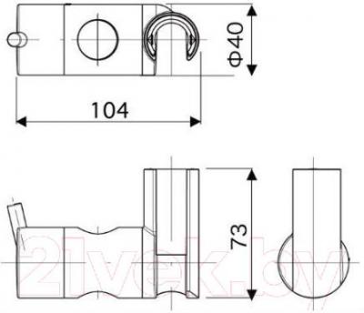 Душевой держатель Hansgrohe 98753000 - габаритные размеры