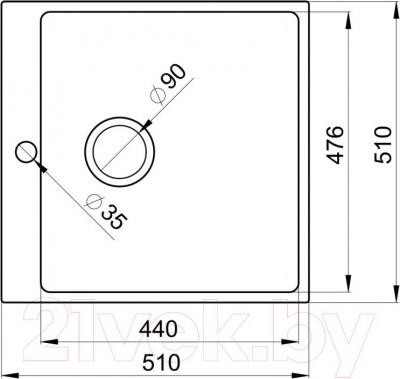Мойка кухонная GRANULA GR-5102 (классик) - схема