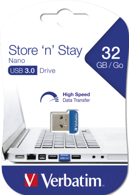 Usb flash накопитель Verbatim Store 'n' Stay Nano 32GB / 98710