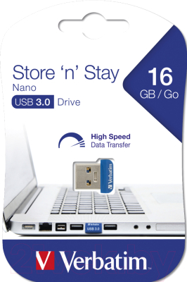 Usb flash накопитель Verbatim Store 'n' Stay Nano 16GB / 98709