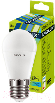 Лампа Ergolux LED-G45-9W-E27-4K / 13177