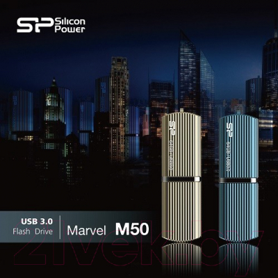 Usb flash накопитель Silicon Power Marvel M50 Champagne 64GB (SP064GBUF3M50V1C)