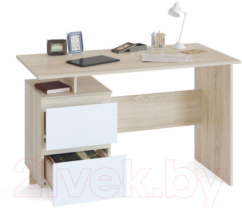 Письменный стол Сокол-Мебель СПМ-19 (дуб сонома/белый)