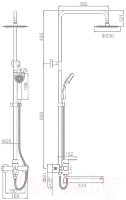 Душевая система Ledeme L72403-2