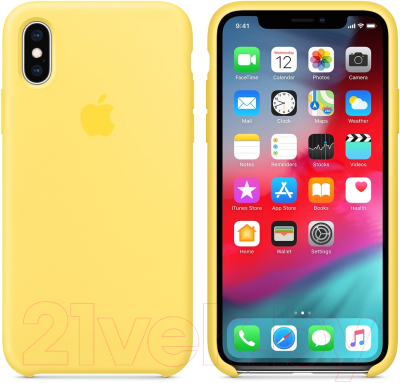 Чехол-накладка Apple Silicone Case для iPhone XS Canary Yellow / MW992