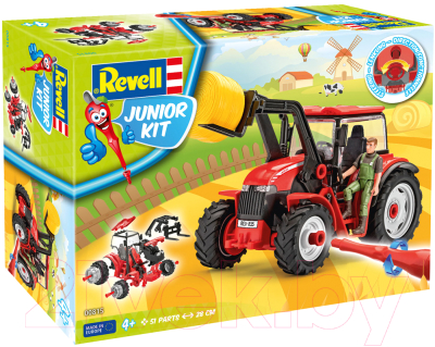 Сборная модель Revell Трактор с погрузчиком и фигуркой 1:20 / 00815
