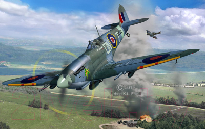 Сборная модель Revell Британский истребитель Supermarine Spitfire Mk.Ixc 1:32 / 03927