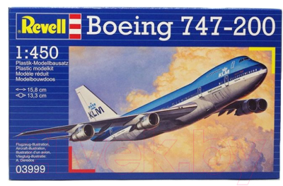 Сборная модель Revell Пассажирский самолет Boeing 747-200 1:450 / 03999