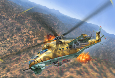 Сборная модель Revell Ударный вертолет Mil Mi-24D Hind 1:100 / 04951
