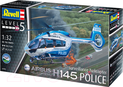 Сборная модель Revell Полицейский вертолет H145 1:32 / 04980