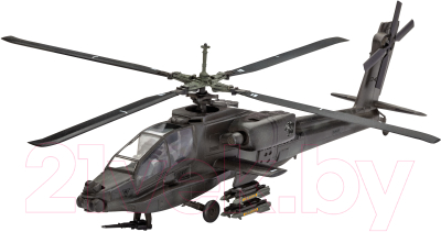 Сборная модель Revell Американский ударный вертолет AH-64A Apache 1:100 / 04985