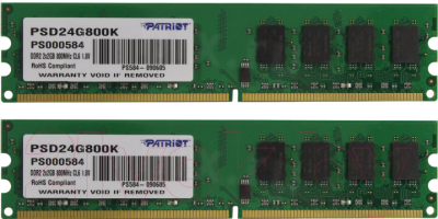 Оперативная память DDR2 Patriot PSD24G800K