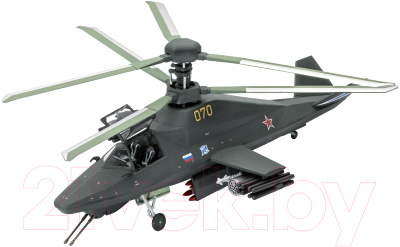 Сборная модель Revell Одноместный ударный вертолет Kamov Ka-58 Stealth 1:72 / 03889