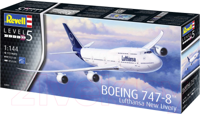 

Сборная модель Revell, Boeing 747-8 Lufthansa New Livery 1:144 / 03891