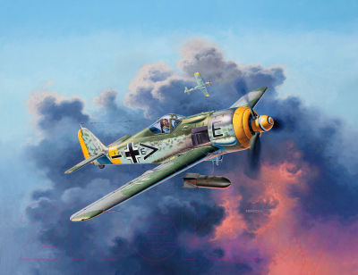 Сборная модель Revell Немецкий истребитель Focke Wulf Fw190 F-8 1:72 / 03898