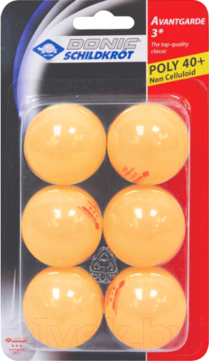 Набор мячей для настольного тенниса Donic Schildkrot Avantgarde (6шт, оранжевый)