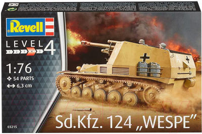 Сборная модель Revell Немецкая самоходная гаубица Sd.Kfz. 124 Wespe 1:76 / 03215