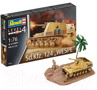 Сборная модель Revell Немецкая самоходная гаубица Sd.Kfz. 124 Wespe 1:76 / 03215