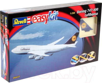 Сборная модель Revell Easykit Пассажирский самолет Boeing 747 Lufthansa 1:288 / 06641