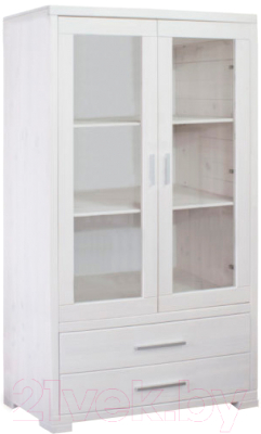 Шкаф с витриной Dipriz Мэдисон Д.1149.1 (белый воск)