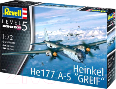 Сборная модель Revell Тяжелый бомбардировщик Heinkel He177 A-5 Greif 1:72 / 03913