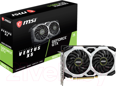 

Видеокарта MSI, GTX 1660 TI VENTUS XS 6G