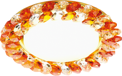 Точечный светильник Ambrella G206 TI/G GX53 (золото/янтарный) - 