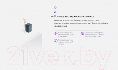 Умная колонка Яндекс Станция YNDX-0001P (фиолетовый)