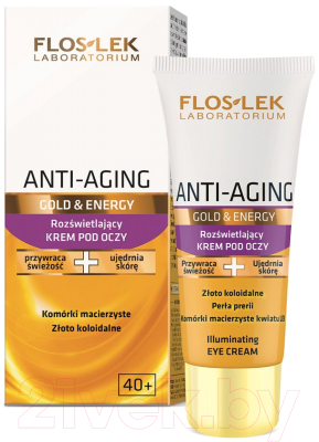 Крем для век Floslek Anti-Aging Gold & Energy Illuminating Eye Cream (30мл)