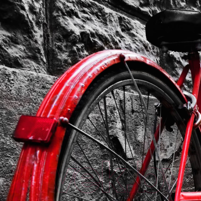 Фотообои листовые Citydecor Красный велосипед (300x254)