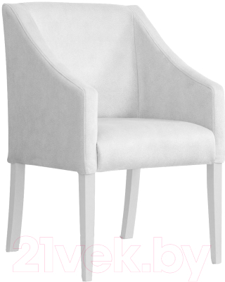 Кресло мягкое Atreve Cube (серебристый BL03/белый)