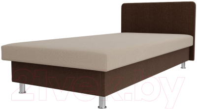 Односпальная кровать Лига Диванов Мальта / 101747 (рогожка бежевый/коричневый)