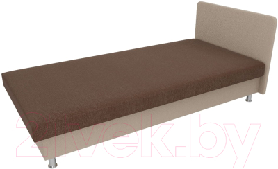 Односпальная кровать Лига Диванов Мальта / 101749 (рогожка коричневый/бежевый)