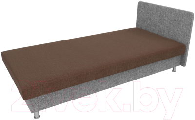 Односпальная кровать Лига Диванов Мальта / 101750 (рогожка коричневый/серый)