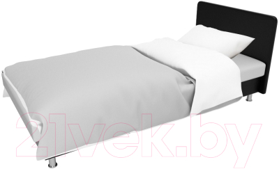 Односпальная кровать Лига Диванов Мальта / 101752 (экокожа белый/черный)