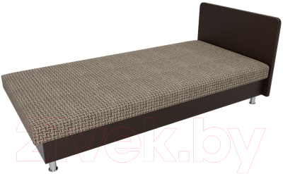 Односпальная кровать Лига Диванов Мальта / 101756 (корфу 03/экокожа коричневый)