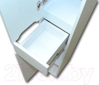 Шкаф-пенал для ванной Гамма 51.25 ОФ8 (белый, левый)