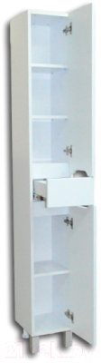Шкаф-пенал для ванной Гамма 51.25 ОФ8 (белый, правый)