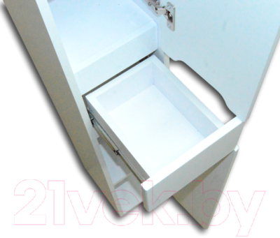 Шкаф-пенал для ванной Гамма 51.25 ОФ8 (белый, правый)