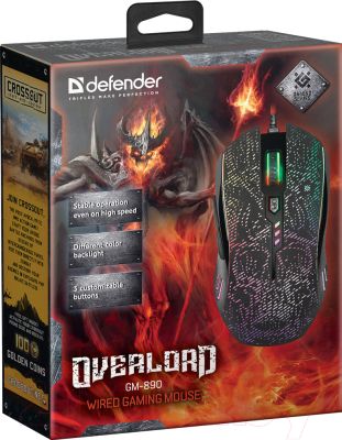 Мышь Defender OverLord GM-890 / 52890 (черный)