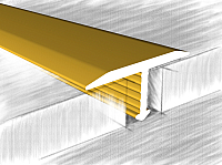 Профиль декоративный КТМ-2000 318-02 Т-образный М 2.7м (золото) - 