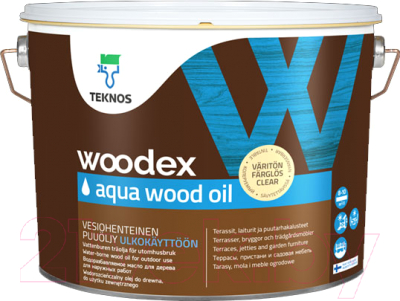 Масло для древесины Teknos Woodex Wood Oil Aqua (9л, коричневый)