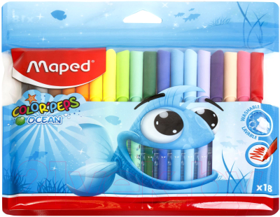 Фломастеры Maped Color Peps Ocean (18шт)