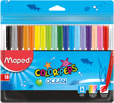 Фломастеры Maped Color Peps Ocean (18шт)